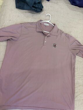 Peter Millar Mauve Polo with Embroidered Crest